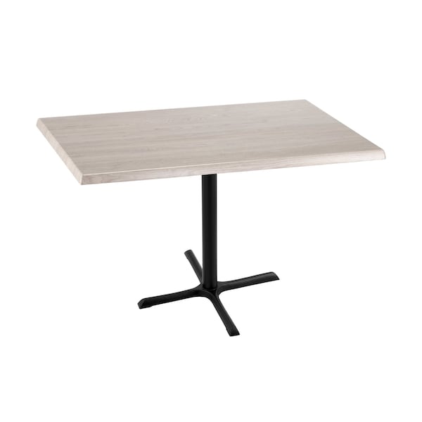 36" Tall OD211 Black Table Base 30" x 30" Foot 30" x 48" White Ash Top by the HollBar Stool Co.